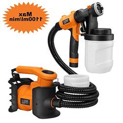 Paint Sprayer, Tacklife HVLP 1100ml/min,800W Paint Gun, with